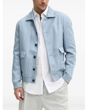 HUGO Button-Fastening Jacket - Blue