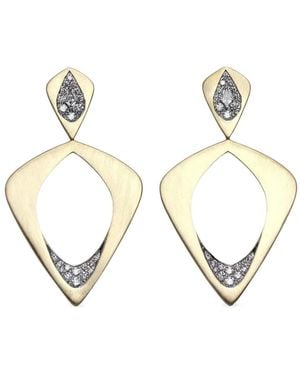 Arunashi Diamond Wicker Earrings - Metallic