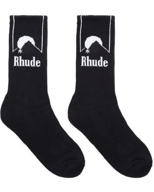 Rhude Calzini Con Logo - Nero