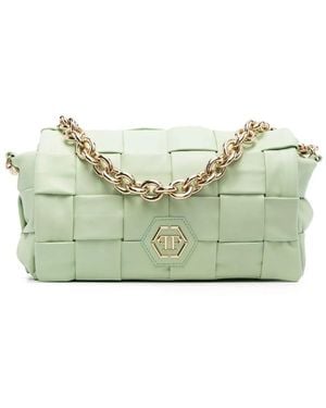 Philipp Plein Interwined-Design Shoulder Bag - Green
