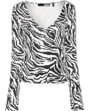 ROTATE BIRGER CHRISTENSEN Oberteil Mit Zebra-Print - Mehrfarbig