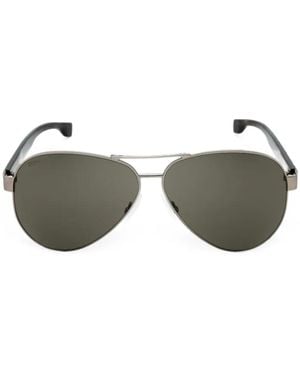 BOSS Double-Bridge Pilot-Frame Sunglasses - Grey