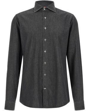 Borriello Camisa Vaquera De Algodón - Negro