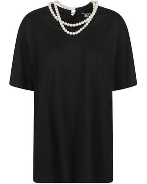 Junya Watanabe Pearl Embellished T-Shirt - Black