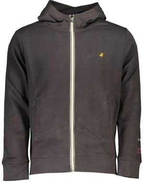 U.S. Grand Logo-Embroidered Zip-Up Hoodie - Black