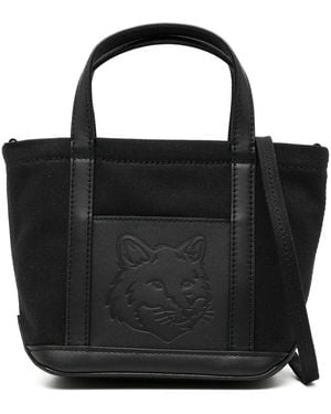 Maison Kitsuné Festive Fox Head Mini Tote Bag - Black