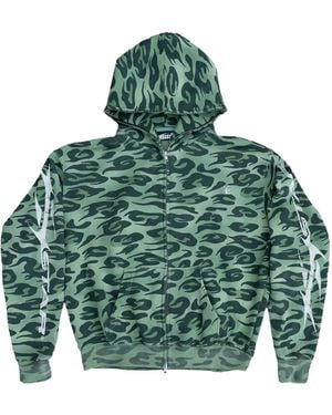 HELLSTAR Zip-Up Hoodie - Green