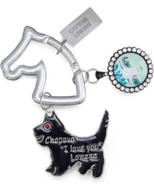 Chopova Lowena Embellished Charm Keyring - Blue