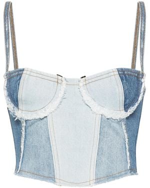 Chiara Ferragni Denim Cropped Top - Blue