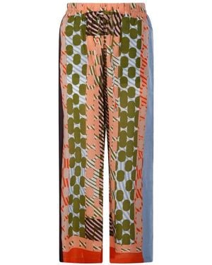 Ma Poésie Max Pollen Abstract-Print Trousers - White