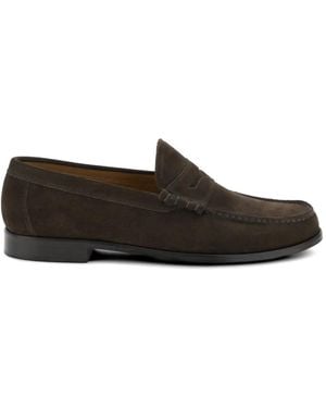 BOGGI Suede Leather Loafers - White