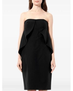 Balenciaga Swan Strapless Ruffled Dress - Black