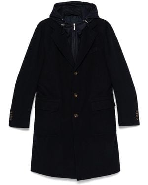 Eleventy Panelled Coat - Blue