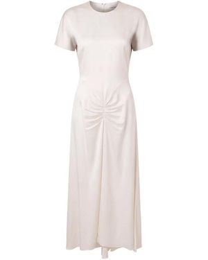 Victoria Beckham Blair Short-Sleeve Midi Dress - White