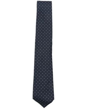 Dell'Oglio Martin Geometric-Jacquard Tie - Blue