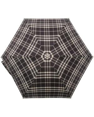 Burberry Karierter Regenschirm - Grau