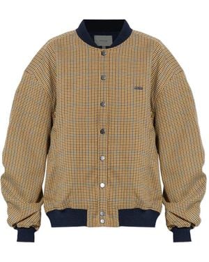 Gestuz Veste Bomber À Carreaux - Natural