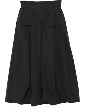 Litkovskaya Pleated Paneled Skirt - Black