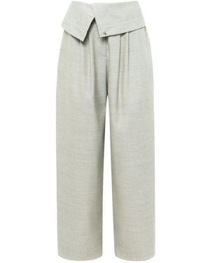 JW Anderson Wrap-Front Pleated Pants - Grey