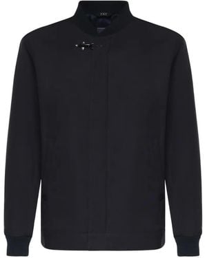 Fay Toggle-Fastening Jacket - Blue