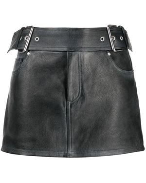 Blumarine Leren Mini-Rok - Zwart