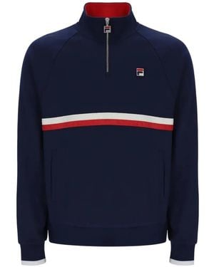 Fila Rolando Logo-Patch Sweatshirt - Blue