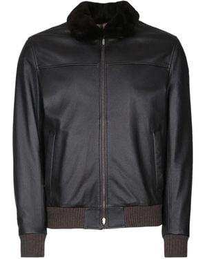 Cesare Attolini Sakko aus Wildleder - Schwarz