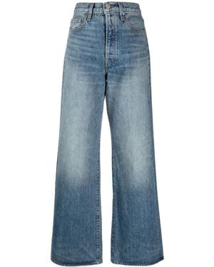Amiri High-Rise Wide-Leg Jeans - Blue