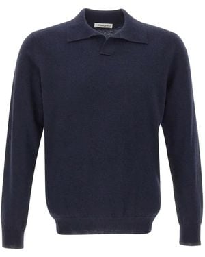 Kangra Langärmeliges Poloshirt - Blau