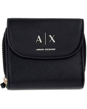 ARMANI EXCHANGE Cartera Con Placa Del Logo - Negro