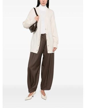 EMERSON RENALDI Gerippter Cardigan Mit V-Ausschnitt - Natur