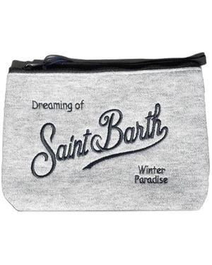MC2 Saint Barth Aline Wool Blend Pochette Bag - Grey
