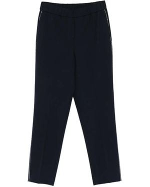 Peserico Elasticated-Waistband Trousers - Blue