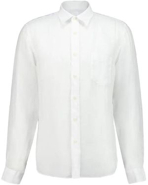 120% Lino Long-Sleeve Regular Shirt - White
