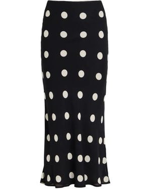 Reformation Layla Rock Mit Polka Dots - Schwarz