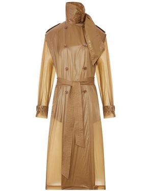 Saint Laurent Double-Breasted Coat - Natural