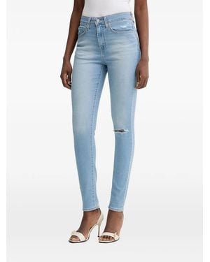Levi's Distressed-Finish Skinny Jeans - Blue