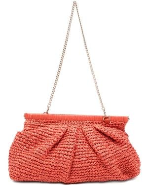 Marella Gewebte Paprica Clutch Mit Kette - Rot