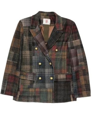 Bye Chaqueta con diseño patchwork - Gris