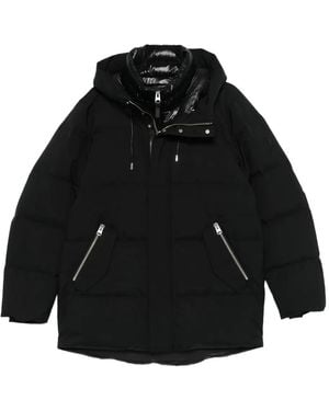 Mackage Gefütterte Kapuzenjacke - Schwarz