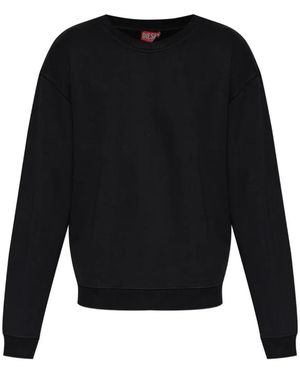 DIESEL Logo-Embroidered Jumper - Black
