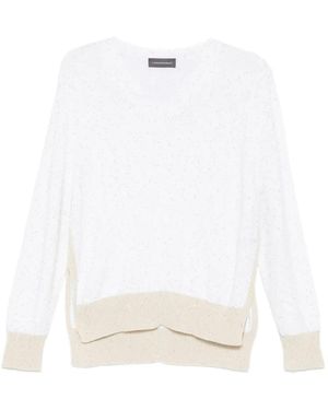 Lorena Antoniazzi Pullover Mit Pailletten - Weiß