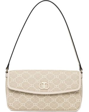 Twinset モノグラム ショルダーバッグ - メタリック
