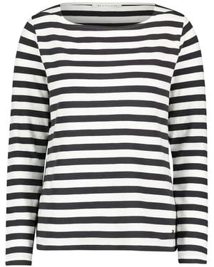 BETTY&CO Striped Boat-Neck T-Shirt - Black