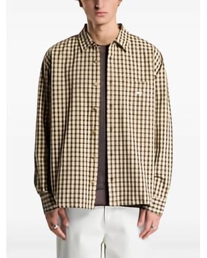 Obey Bigwig Axel Check Shirt - Brown