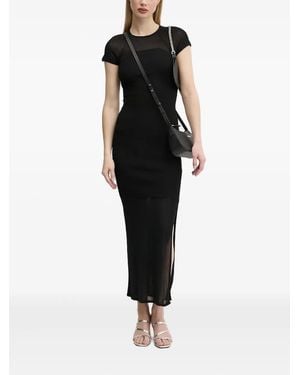 HUGO Ribbed Midi Dress - Black