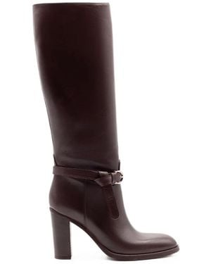Chantal Kniehohe Stiefel Mit Schnallenriemen - Braun