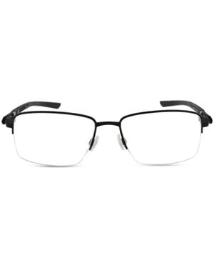Nike Semi-Rimless Rectangle-Frame Glasses - Black