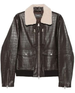 Mackage Chance-NV Lederjacke mit Prägung - Schwarz
