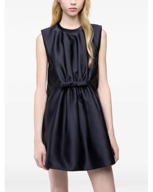 Rabanne Bow Mini Dress - Blue